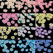 Various Flowers Polymer Clay Slices Sequins For Nail Design Daisy Japan Cherry Blossoms Manicure Nail Art Accessories Resin DIY 2024 - buy cheap