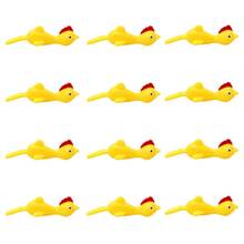12pcs Funny Laugh Rubber Chicken Stretchy Flying Turkey Finger Birds Sticky Fidget Toy For Kids Adults 2024 - buy cheap
