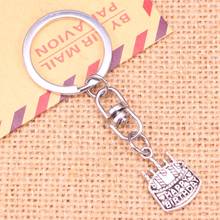 New Fashion Keychain 18x15mm birthday cake Pendants DIY Men Jewelry Car Key Chain Ring Holder Souvenir For Gift 2024 - buy cheap