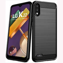 Carbon Fiber Phone Case For LG K22 LG K22 Plus LG k32 LG Velvet Case Soft TPU Shockproof Bumper Case For LG Velvet LG K22 2024 - buy cheap