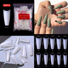 500Pcs/pack T-shaped Translucent French Nails Tips Half Cover Acrylic Fake False Nail Art Tips Display Manicure Accessories Tool 2024 - buy cheap
