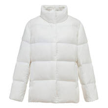 Casaco de inverno para baixo jaqueta feminina curto parka 2020 pato branco para baixo outwear solto casual outono ultra leve jaquetas sobre o tamanho 2024 - compre barato