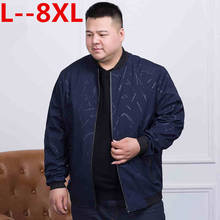 Jaqueta bomber masculina, casacos finos de cor sólida com gola solta, 10xl, 8xl, 6xl, primavera, outono 2024 - compre barato