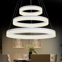 Modern round ring circular dimming LED chandelier light dim hanging lamp light pendant lamp LED dimmable for foyer living room 2024 - buy cheap