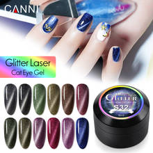 Canni-esmalte para unhas com glitter, verniz laser olho de gato, 5ml, jarra, novo esmalte de gel camaleão led uv, pintura de unhas 2024 - compre barato