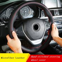 DIY Car Microfiber Leather Steering Wheel Covers Braid on the Steering-wheel Cover With Needle and Thread Interior Accessories 2024 - buy cheap