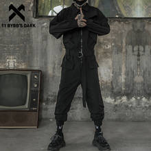 11 bybb's escuro tático função zip up carga geral homens harajuku hip hop multi bolsos pant homem streetwear jogger calças 2024 - compre barato