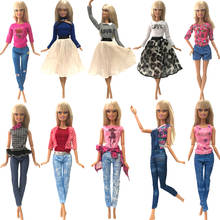 NK 10 Pcs /Set Princess Doll Fashion Outfit Handmade Daily T-shirt Shorts Clothes for Barbie Doll Noble Dress Accessories 7X 2024 - buy cheap
