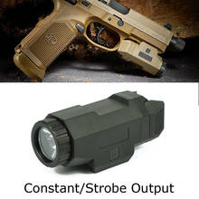 Тактический оружейный светильник компактный пистолет Флэш-светильник для 20 мм Пикатинни Крепление подходит AR 15 AK 47 74 Glock 17 19 18C 2024 - купить недорого