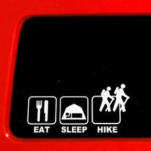 EmpireYing 2 Sizes 8 Colors Eat Sleep Hike Outdoor Sports Leisure Happy Life Car Sticker Camper Van RV Laptop Wall Vinyl Decals 2024 - buy cheap