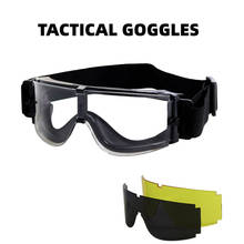 Tactical Outdoor Goggles Set 3 PC Lens Gel Ball Paintball Pistol Guns CS Shooting Games Protective Glases for Windproof Cycling 2024 - buy cheap