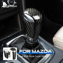 AIRSPEED for Mazda CX3 CX4 CX5 CX8 ATENZA AXELA Accessories 2014 2015 2016 2017 2019 Carbon Fiber Sticker Gear Shift Knob Cover 2024 - buy cheap