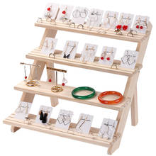 New Wood Earring Stand Ear Stud Holder Jewelry Display Bracelet Stand Necklace Pendant Organizer Jewelry Storage Showcase 2024 - buy cheap
