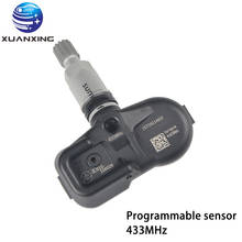 Sensor programável 433mhz para monitoramento da pressão dos pneus, sensor universal de metal para autel toyota 2024 - compre barato