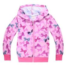 2021 moda crianças jaqueta casaco moda floral meninas com zíper hoodies jaquetas fino outerwear camisolas 4-12y crianças roupas 2024 - compre barato