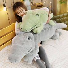 Big Size Crocodile Lying Section Plush Pillow Mat Plush Crocodile Soft Stuffed Animal Toy Cartoon Plush Dolls Kids Girl Gift 2024 - buy cheap