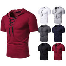 Zogaa camiseta masculina de mangas curtas, moda selvagem, várias cores, decote em v, verão, 2020 2024 - compre barato