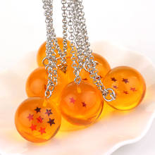 Горячее аниме ожерелье оранжевое ПВХ 1-7 звезд цепочка ожерелья желтый шар пластиковая подвеска Chaveiro подарок для мальчиков 2024 - купить недорого