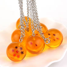 Hot Anime Necklace Orange Pvc 1-7stars Chain Necklaces Yellow Ball Plastic Pendant Chaveiro Boys Men Gift 2024 - buy cheap