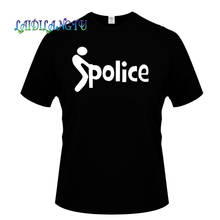 mens t shirts fashion F THE POLICE Funny Joke Prank Cop Plus Size Tee Shirt Homme Summer Short Sleeve Men T Shirts Male TShirts 2024 - buy cheap