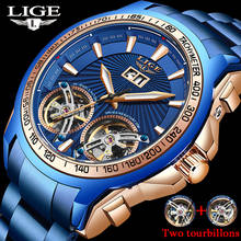 2020LIGE New Men Automatic Tourbillon Watches Mechanical Watch Sport Waterproof Automatic Watch Male Clock Relogio Masculino 2024 - buy cheap