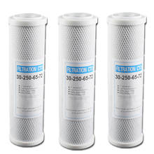 Filtro de agua de carbón activado, filtro reemplazable de cartucho de 10 pulgadas, bloque CTO, purificador de agua, 3 uds. 2024 - compra barato