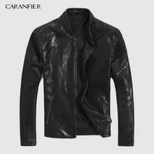 CARANFIER 2019 Black Genuine Leather Jackets Man Casual Real Leather Sheepskin Coats Slim Classic Plus Size Sheep Jacket Male 2024 - buy cheap