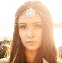 Fashion Hair decoration hair band head dress headbands fashion indian boho color beaded head piece women head chain hair jewelr 2024 - buy cheap