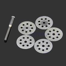 5PCS Mini Sharp 22mm Tools With A Rod Rotary Diamond Cutting Discs Disks 2024 - buy cheap