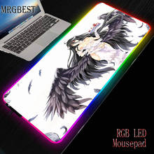 MRGBEST 900X400X3mm Japan Anime Character Overlord Character Rubber Mouse Pad Non-slip Keyboard Desk Pad Large RGB Mouse Pad LED 2024 - buy cheap