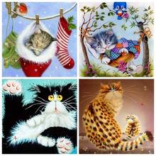5d DIY diamond painting Animals Cross Stitch Diamond embroidery Cat Diamond mosaic Picture Of Resin Home decor Children's gifts 2024 - buy cheap
