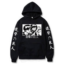 Sudadera con capucha de Anime Attack on Titan, jerséis Mikasa Ackerman Eren, Tops de manga larga, sudaderas Harajuku 2024 - compra barato