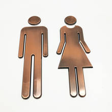 1 conjunto 3d removível espelho público toalete símbolo sinal do banheiro homem mulher arte da parede adesivos para hotel barra escola wc porta sinal placa 2024 - compre barato