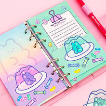 Kawaii Stationery A6 Notebook Refill 6 Holes Journal Spiral Replacement Planner Note Book Weekly Grid Blank Line Diary Paper 2024 - buy cheap