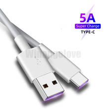 10 шт./лот 5А USB type c кабель 1 м 3 фута Быстрая зарядка кабель для huawei P30 P20 mate 20 Pro Телефон супер Зарядка Поддержка синхронизации данных 2024 - купить недорого