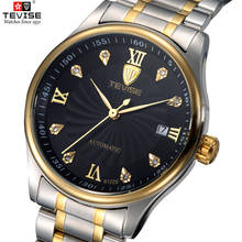TEVISE 8122 Men Automatic Mechanics Round Dial Rhinestone Wrist Watch Fashionable Male Casual Stainless Steel Wristwatches Gift 2024 - buy cheap