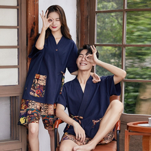 2pcs Yukata Spring Summer Japanese Kimono Women Pajamas Plus Size Home Service Sauna Homewear Love Man Couple Clothing 2024 - buy cheap