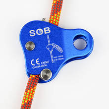 Cuerda anticaída para agarrar, escalada, rescate, trabajo a altura, protección contra caídas, azul, se adapta a cuerdas de 8-13mm, CE 2024 - compra barato