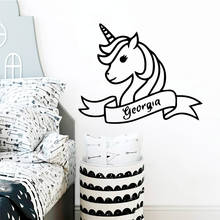 Pegatina a la moda para decoración de pared con diseño de unicornio bonito para sala de estar dormitorio 2024 - compra barato