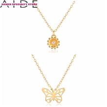 Aide 925 Sterling Silver Necklaces For Women 2021 Trend Clavicle Necklace Jewelry Collier Collares Flowers Pendant Collar Gifts 2024 - buy cheap