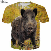 New Wild Animal Wild Boar T Shirt Men/Women 3D Print Funny Swine T Shirt Casual Pet Pig Streetwear Short Sleeve Tops T267 2024 - buy cheap