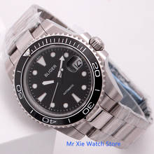 Bliger 40mm Black Dial Automatic Mechanical Mens Watch Luxury Brand Luminous Waterproof Calendar Clock Wristwatch Men 2024 - buy cheap