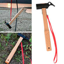 Camping Hammer Heavy Duty with Tent Stake Remover, 12.2" Cast Iron Tent Hammer - Wood Handle Tent Mallet with Holding Strap 2024 - buy cheap