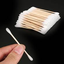 100Pcs/Bag Double Head Disposable Makeup Cotton Swab Soft Cotton Buds For Wood Sticks Nose Ears Cleaning Tools Cotonete 2024 - buy cheap