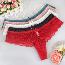 FIONTO Women Fashion Sexy Panties Lace Thong Low Waist Panties T-back Briefs Lingerie G-string Underwear Ropa Interior Femenina 2024 - buy cheap