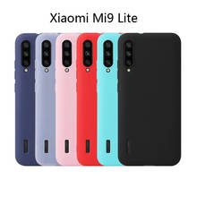 Para xiao mi 9 lite caso de cor dos doces xiao mi 9 lite capa traseira para xiao mi 9 lite matte soild cor silicone macio tpu casos 2024 - compre barato