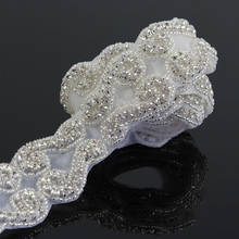 10Yards Hotfix Rhinestone Bridal Belt Crystal Wedding Iron on Rhinestone Trim Chain Bridesmaid Women Dress Accessories 2024 - buy cheap