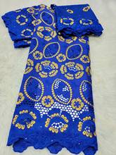 2021 mais recente tecido bordado francês 100% algodão suíço voile renda tecidos africanos rede nigeriana tecidos 5 jardas para vestido a2201 2024 - compre barato