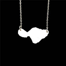 Trendy Stainless Steel Island Of Maui Map Pendant & Necklaces Long Chain Maps Necklace Jewelery Custom Necklace 2024 - buy cheap