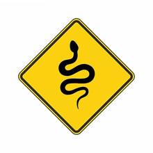 SZWL Creative Snake Warning Sticker Car Bumper Decal Caution Yellow Hunting Forest Gun Hunt Car Stickers PVC,13cm*13cm 2024 - buy cheap